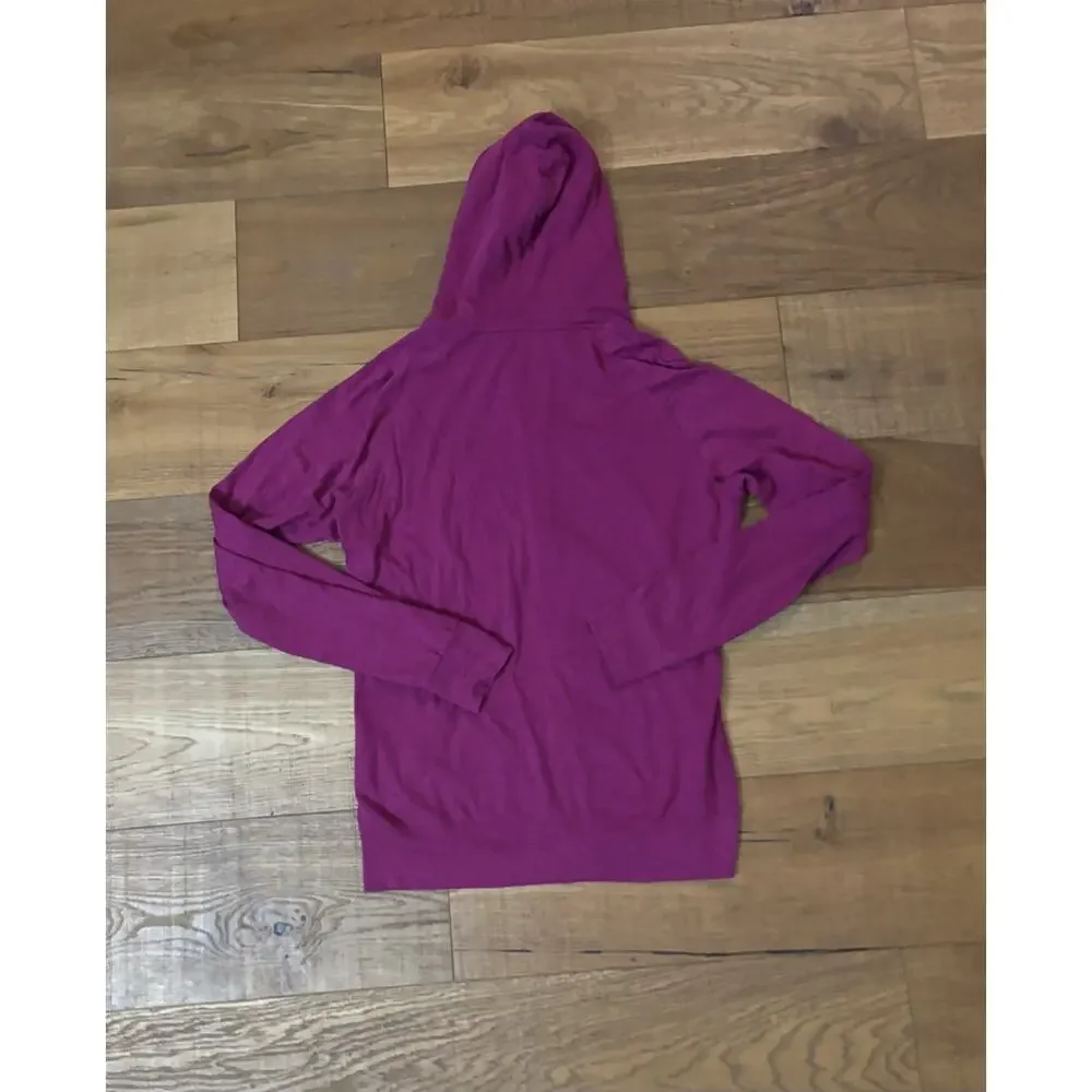 Nike Women's Full Zip Hoodie Magenta Pink Lightweight Sportswear Sz XL - Picture 6 of 6